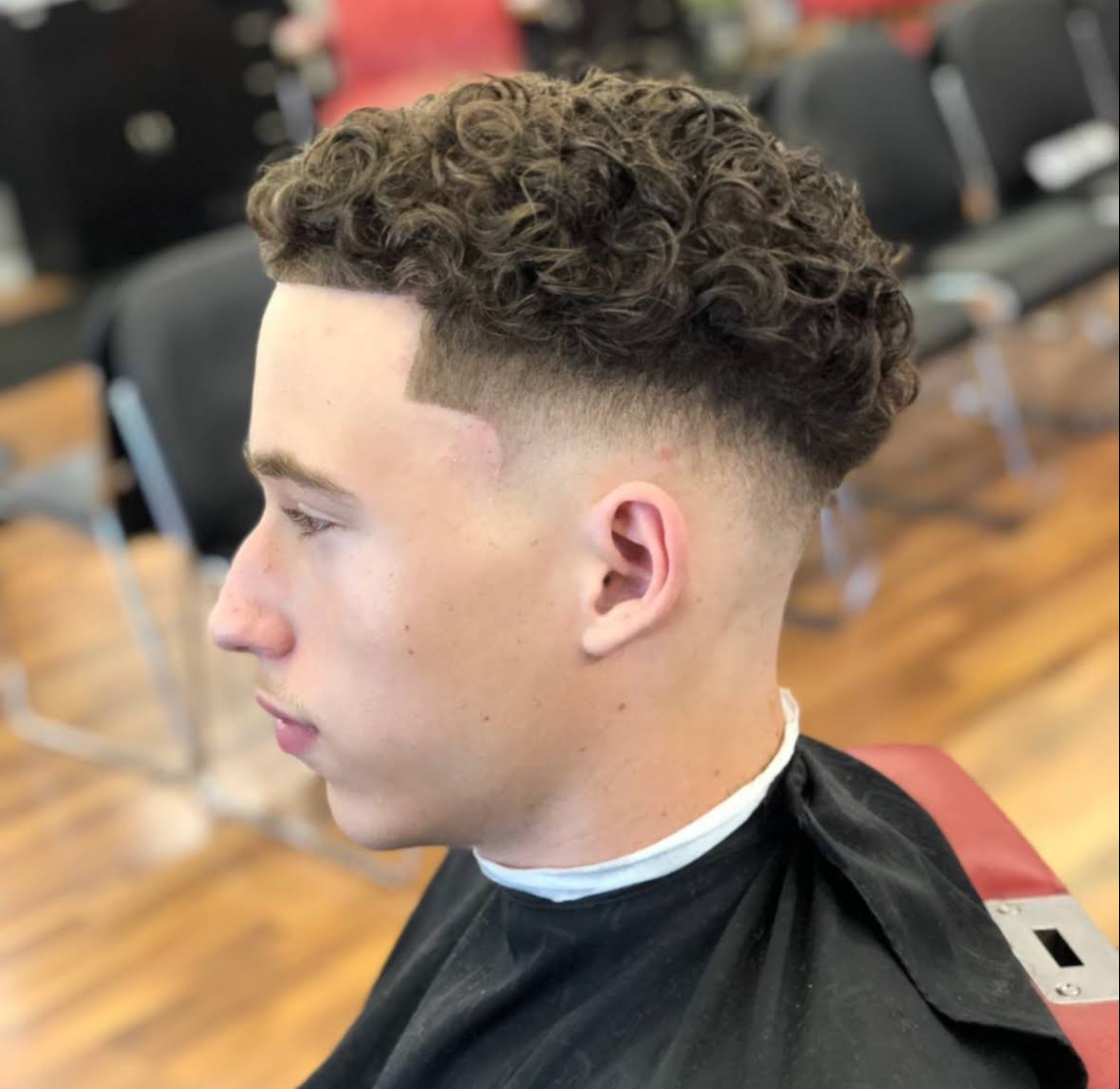Curly Top High Fade