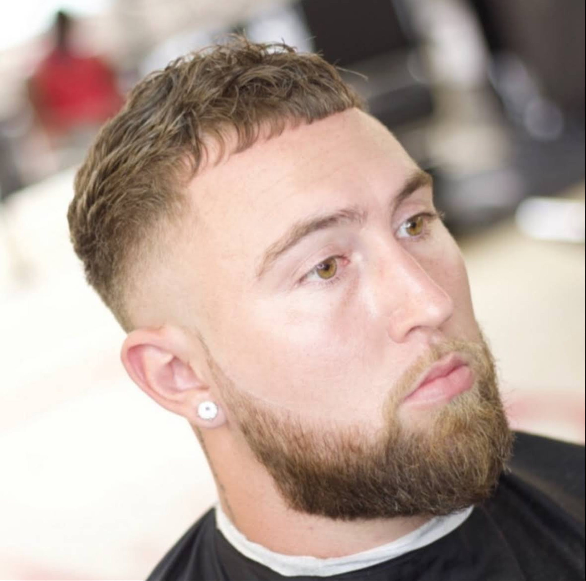 Textured Crop with Mid Fade & Beard